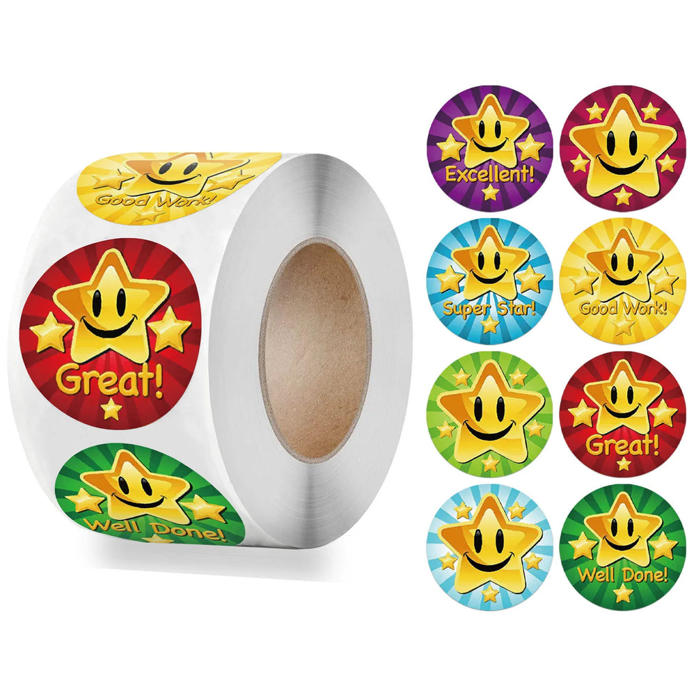 100-500pcs Encouragement Reward Stickers Thumbs Up Rewarded Kids School Kindergarten Children Scrapbook Stationery Sticker (ONLINE ORDER ONLY)