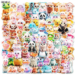 Cartoon 3D Animal Stickers - Cute Kawaii Kids Decoration Toy Gift (10/50/100PCS) (Online Order Only)