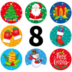 500pcs /1 Roll Christmas Stickers 1inch Snowflakes Holiday Stickers Xmas Gift Label for Envelope Box Gift Decor (Online Order Only)