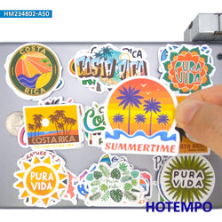 20/30/50Pieces, Costa Rica Stickers, Pura Vida Graffiti, Summer Beach Travel Style, for DIY Creative Decoration, Sticker Toys (Online Order Only)