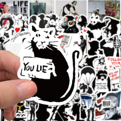 10/30/67PCS Banksy Art Graffiti Street Art Stickers Aesthetic Decal Skateboard Phone Laptop Car Bike Waterproof Sticker Kid Toy (ONLINE ORDER ONLY)
