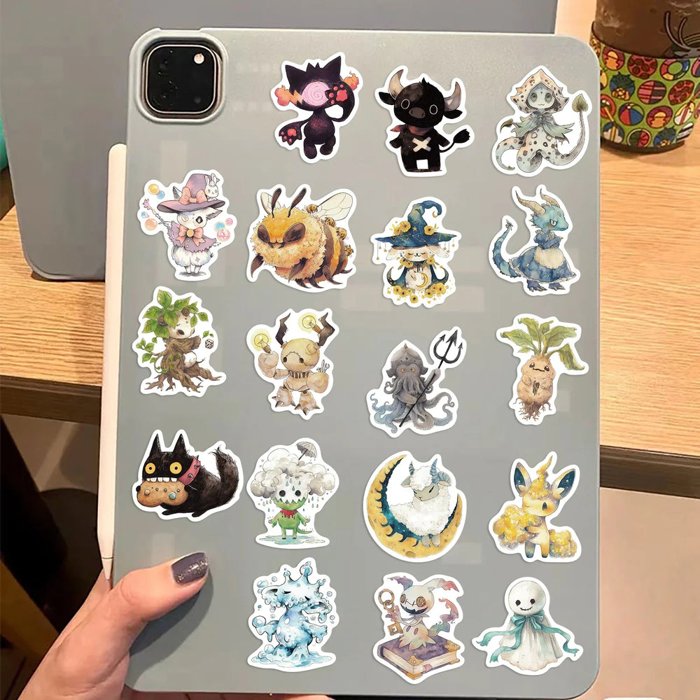 50pcs Ridiculous Fairy Tale Monster Sticker Pack Waterproof Laptop Skin Cute Phone Case Kawaii Packaging Art Supplies Stationer﻿ (Online Order Only)