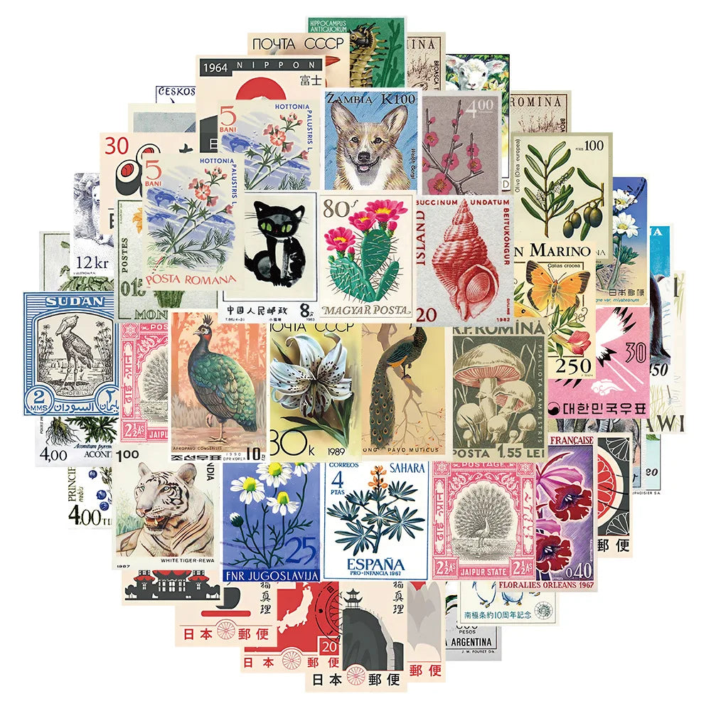 Retro Cartoon Stickers: 10/30/50PCS Vintage DIY Decals for Phone, Laptop, Luggage, Skateboard, Kids (Online Order Only)