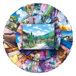 50Pcs Street View Cartoon Waterproof Vinyl Stickers for Skateboard Snowboard (Online Order Only)