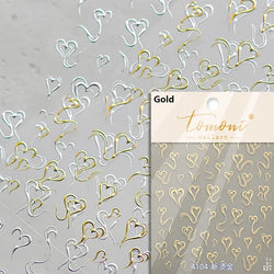 Flat Small Pink Brown Halo Dyeing Love Heart Geometric Leopard Shiny Jelly Chic Embossed Relief Nail Art Stickers Manicure Decal (Online Order Only)