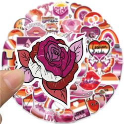 10/30/50PCS Purple Lesbian Graffiti Stickers Cartoon Decal Skateboard Laptop Motorcycle Luggage Phone Bike Waterproof Sticker (ONLINE ORDER ONLY)