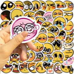 10/30/60PCS Cute Mood Yellow Sticker Aesthetic Korean Stationery Children's PVC Decoration Scrapbooking School Supplies for Kids (ONLINE ORDER ONLY)