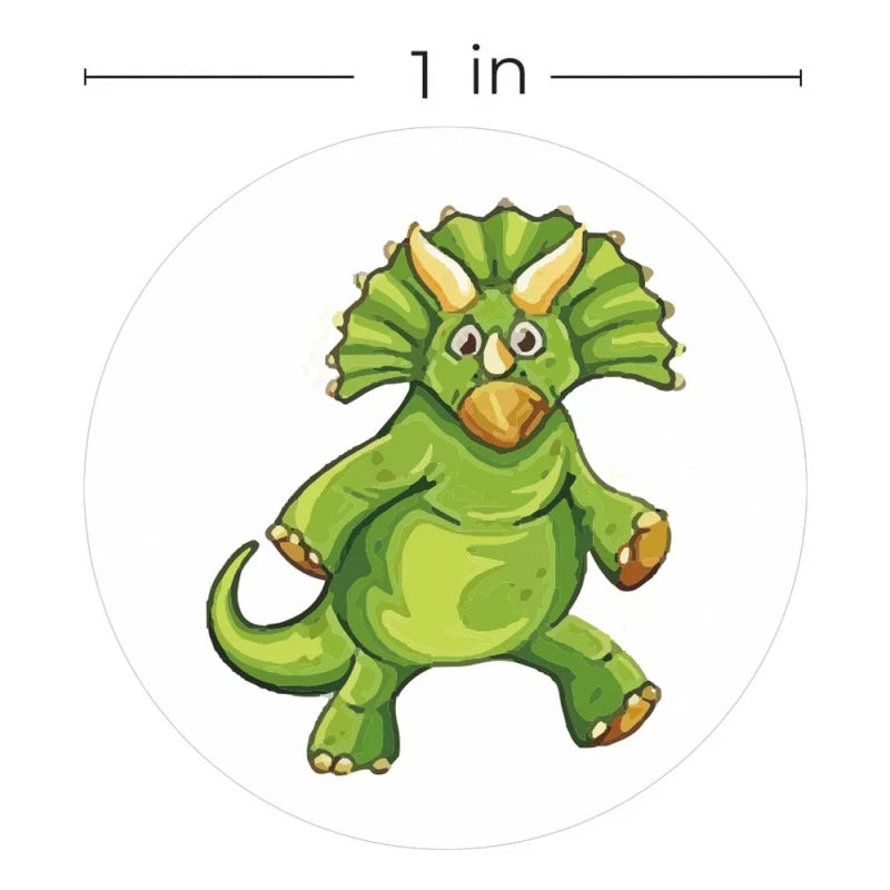 500PCS Children's Cartoon Stickers Little Dinosaur Pattern Kids Stationery Supplies School Teacher Supplies Reward Stickers (Online Order Only)