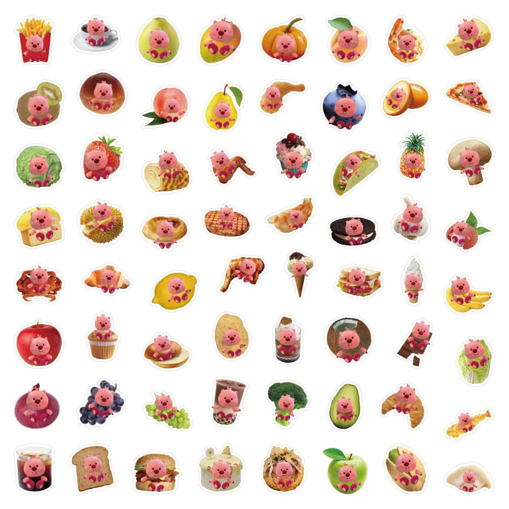 10/30/70PCS Cute Cartoon Loopy Stickers Funny Meme Decals Decoration DIY Stationery Phone Laptop Bike Kids Kawaii Sticker Toys (Online Order Only)