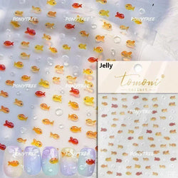 Beach Colourful Conch Dolphin Shell Starfish Jellyfish Star Summer Sea Wave Vacation Mode Water Bubble Nail Art Stickers Decals (Online Order Only)