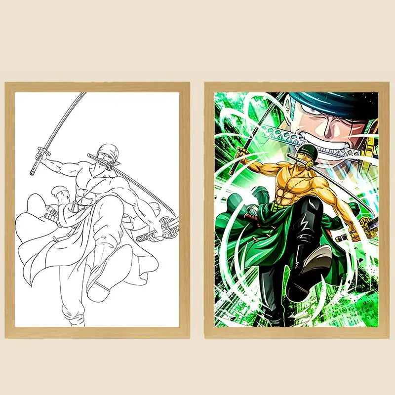 One Piece Photo Frame Night Light Luffy Zoro Christmas Gift (ONLINE ORDER ONLY)