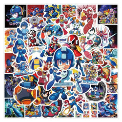 60pcs Mega Man Cartoon Sticker Set for Laptop, Phone, Car, Scooter, Suitcase, Water Bottle, Refrigerator (ONLINE ORDER ONLY)