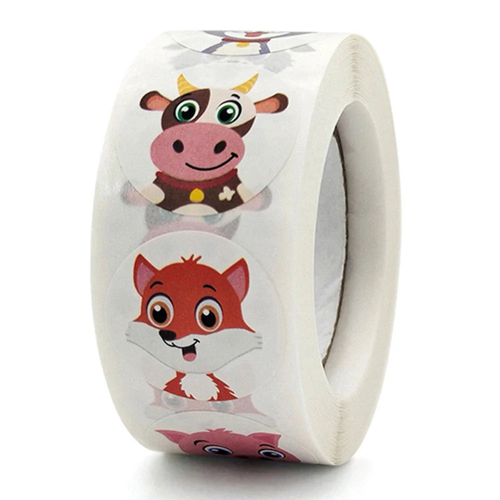 100-500pcs Reward Encouraging Graphic Stationery Animal Sticker Kindergarten School Students Child Teacher Cartoon Cute Sticker (ONLINE ORDER ONLY)