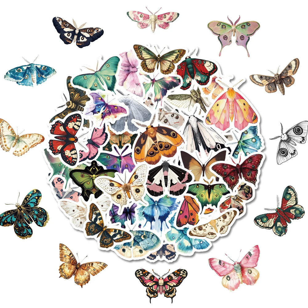 10/30/50PCS Butterfly Cartoon Stickers Animal Graffiti Decoration Luggage Laptop Phone Guitar Bike Car Skateboard Sticker  Toy (ONLINE ORDER ONLY)