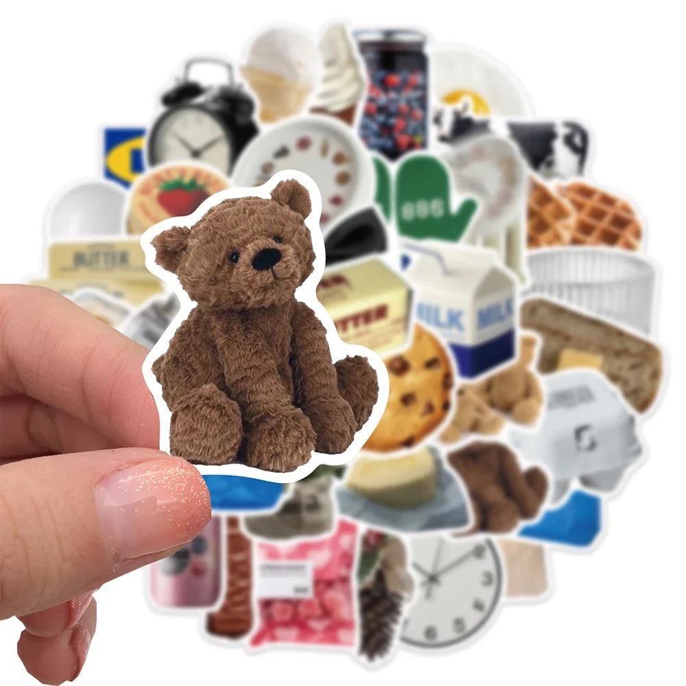Milk Biscuit Food Stickers for Laptop, Luggage, Skateboard, DIY, Graffiti Decals (10/30/50PCS) (Online Order Only)