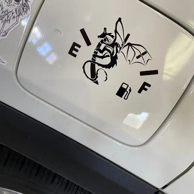 Funny Dragon Shaped Pattern Car Sticker for Fuel Tank Cap Door Decoration Automotive Supplies Outdoor Stickers Pvc Vinyl Decals (ONLINE ORDER ONLY)