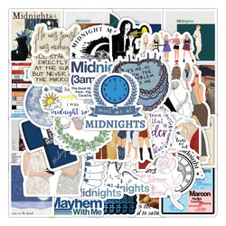 10/60PCS New Album Midnights Stickers Beautiful Stickers DIY Mobile Phone Notebook Graffiti Children's Toys Case Stickers (ONLINE ORDER ONLY)