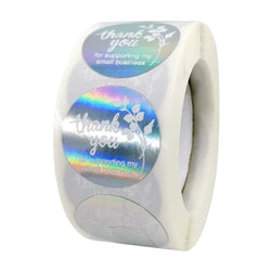 100-500pcs transparent labels 1 inch business package seal labels sticker PVC adhesive custom sticker stationery supply (ONLINE ORDER ONLY)