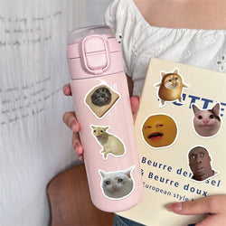 10/30/50PCS Kawaii Funny Cat Dog Sticky PVC Sticker Aesthetic DIY Decoration Scrapbooking Hand Accounting Supplies for Kids (ONLINE ORDER ONLY)