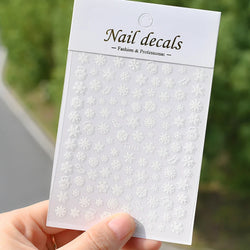1PCS Laser Gold Snowflake Christmas Tree Nail Sticker 3D Adhesive Nail Decals Nail Art Accessories New Christmas Decoration 2024 (ONLINE ORDER ONLY)