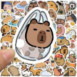 10/30/50/100pcs Kawaii Animal Capybara Graffiti Stickers Notebook Laptop Phone Suitcase Diary Waterproof Sticker for Kids Toys (ONLINE ORDER ONLY)