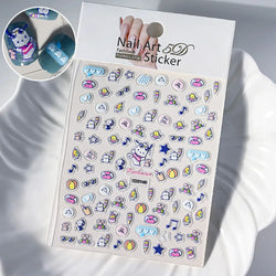 1pc 5D Cartoon Nail Art Stickers Waterproof Matte Finish with Kuromi, Cinnamoroll & Hello Kitty Designs Perfect for DIY Manicure (Online Order Only)