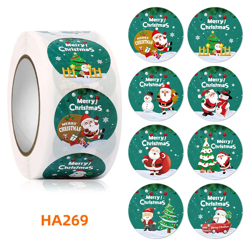 500Pcs Christmas Stickers 1inch Snowflakes Holiday Stickers Xmas Gift Label for Envelope Box Gift Decor (ONLINE ORDER ONLY)