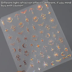Bronzing Jelly Laser Snowflake Christmas Hot 5D Soft Embossed Relief Self Adhesive Nail Art Decoration Sticker 3D Manicure Decal (ONLINE ORDER ONLY)