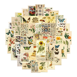 Retro Butterfly Flower Stickers Vintage Decals DIY Phone Laptop Suitcase 10/30/50PCS (ONLINE ORDER ONLY)