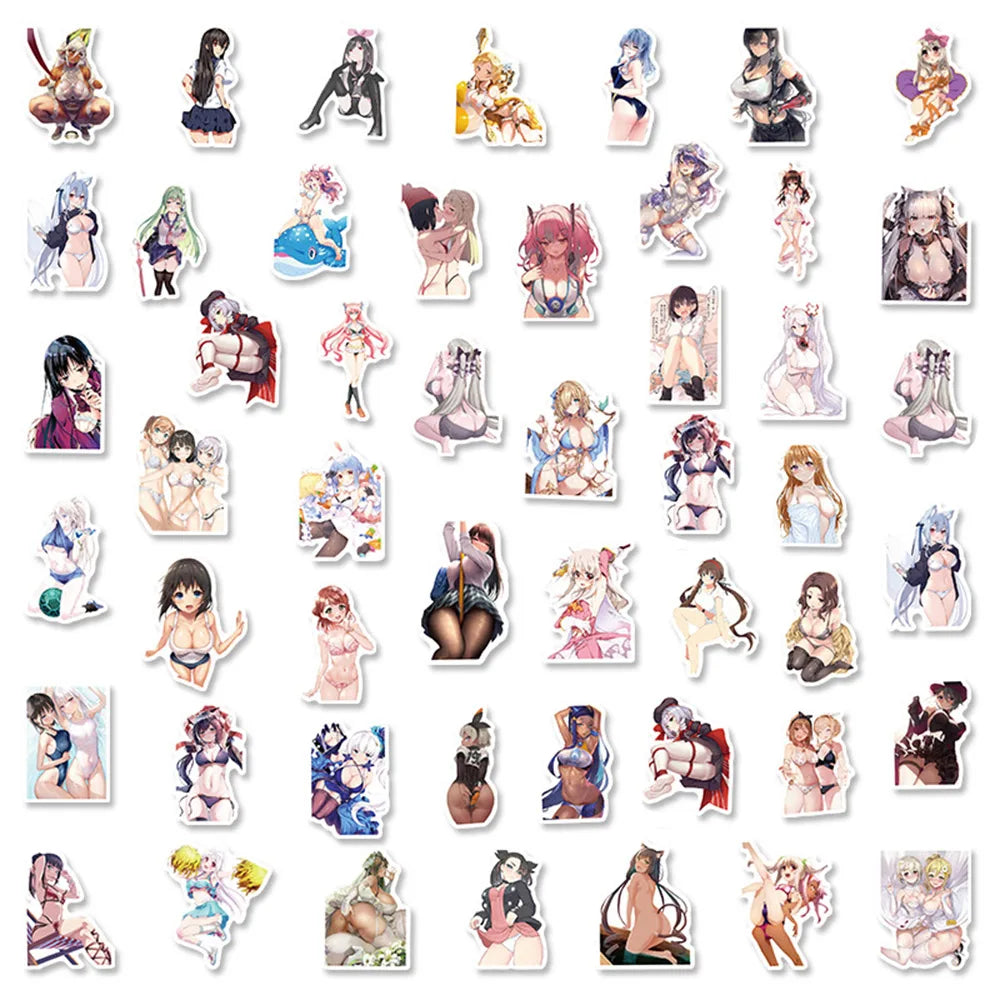 10/30/50pcs Anime Sexy Girl Bunny Waifu Hentai Stickers Deacls Skateboard Laptop DIY Motorcycle Bike Car Cool Waterproof Sticker (ONLINE ORDER ONLY)