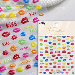 Colourful Graffiti Round Dot Line Water Droplet Cute Comma Geometric Jelly 5D Self Adhesive Nail Art Stickers Manicure Decals (Online Order Only)