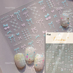 Mini Fruit Cherry Charming Strawberry Ribbon Line Bowknot Jelly Charming Chic Self Adhesive Nail Art Stickers Manicure Decals (ONLINE ORDER ONLY)