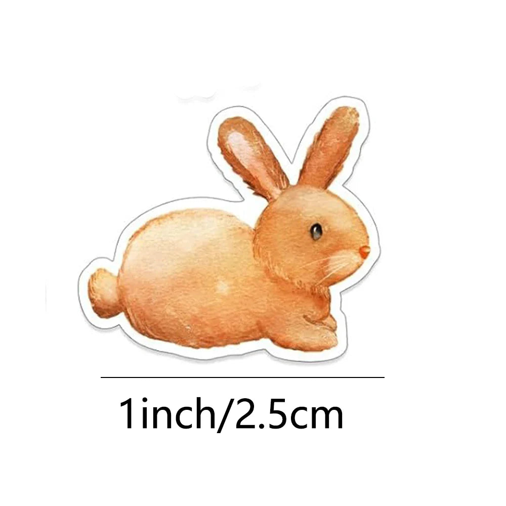 100-500pcs Cartoon Farm Zoo Animals Stickers Decoration Reward DIY Stickers Scrapbook Skateboard Round Sealing Label Stationery (ONLINE ORDER ONLY)