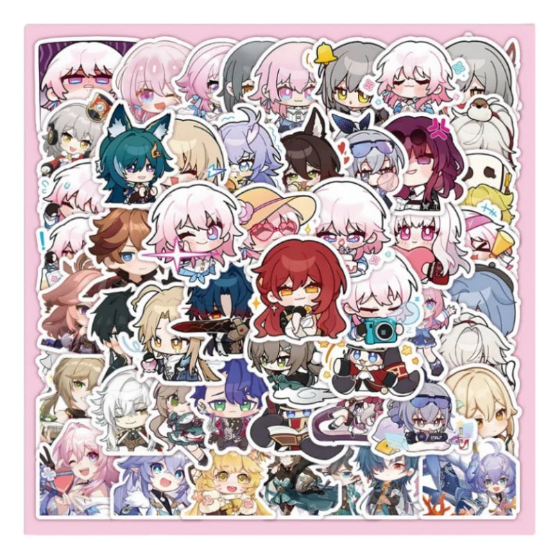 65pcs Honkai: Star Rail Stickers for Luggage, Water Cup, Phone, Laptop, Car, Scooter, Refrigerator (ONLINE ORDER ONLY)