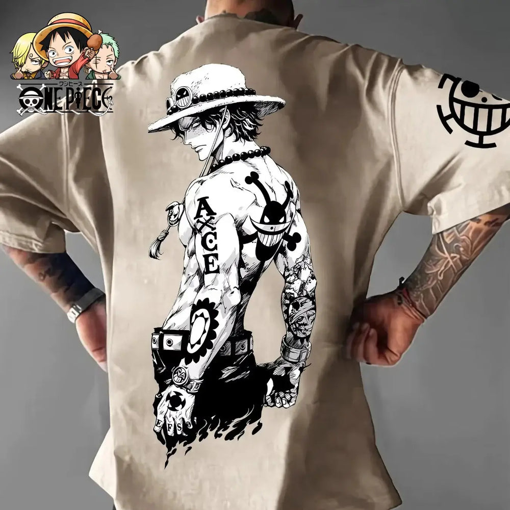 One Piece Luffy T-Shirt: Oversized Cotton Y2K Graphic Tee (ONLINE ORDER ONLY)