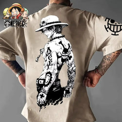 One Piece Luffy T-Shirt: Oversized Cotton Y2K Graphic Tee (ONLINE ORDER ONLY)