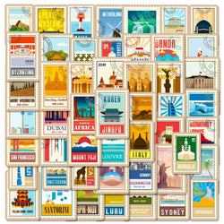 Travel Landmark Stickers 10/25/50pcs for Suitcase Notebook Guitar Laptop Phone Water Bottle (ONLINE ORDER ONLY)