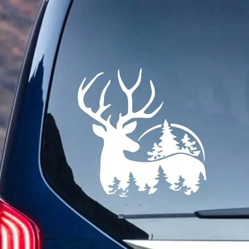 Deer & woods Stickers Forest Animals Self-adhesive Vinyl Car Decals，Perfect for Automobiles, Motorcycles, Trucks & Laptops! (ONLINE ORDER ONLY)