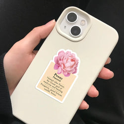 50pcs Ins Style Flower Language Stickers For Skateboard Notebook Laptop Phone Bike Wall Sticker Toys Aesthetic DIY Decoration (ONLINE ORDER ONLY)