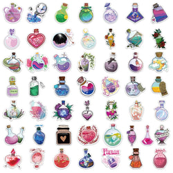 10/50PCS Psychedelic Witch Apothecary Crystal Potion Stickers Kids Toy Magic Medicine Bottle Decals DIY Laptop Phone Fridge (ONLINE ORDER ONLY)