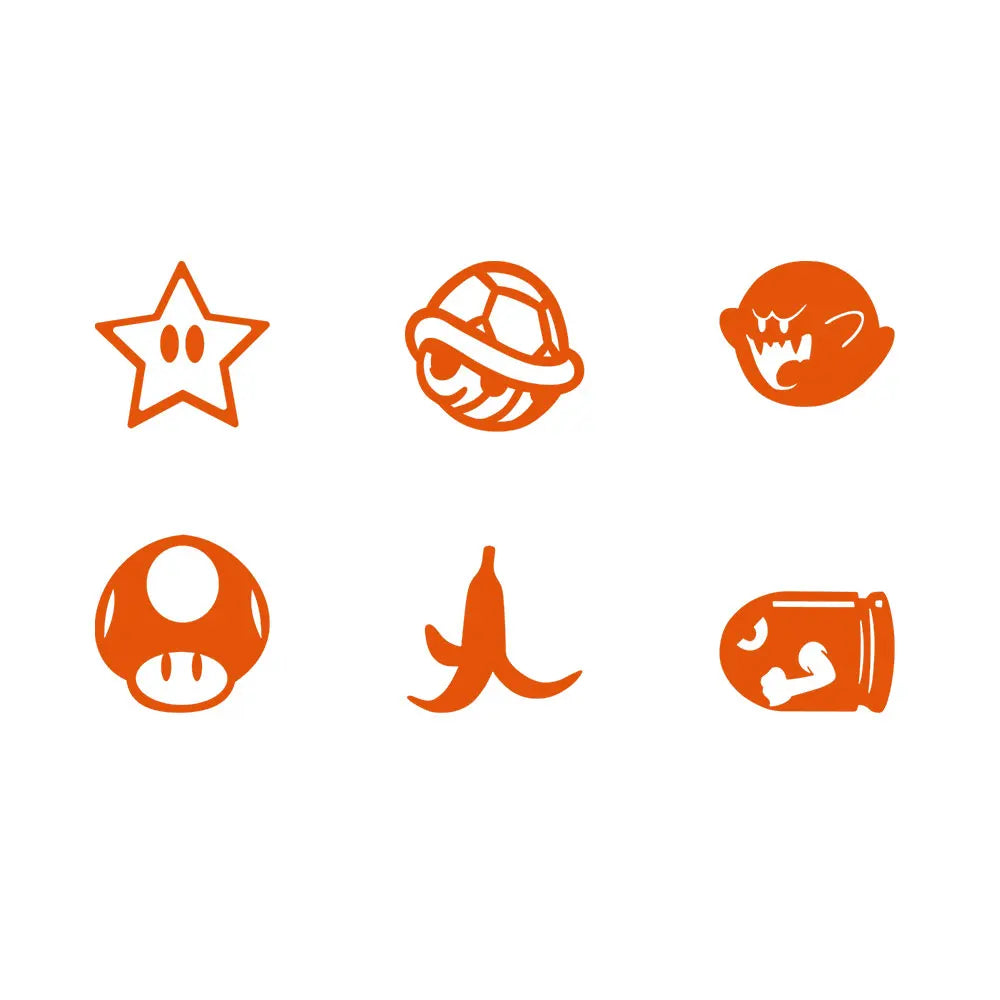Set Of 6 Blank Button Car Sticker And Truck Vehicle White Blank Buttons The Car Interior  Decoration Die Cutting  Vinyl Decals (ONLINE ORDER ONLY)