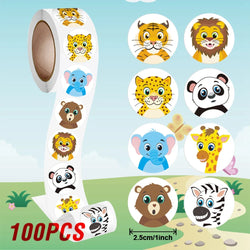 100-500pcs Reward Encouraging Graphic Stationery Animal Sticker Kindergarten School Students Child Teacher Cartoon Cute Sticker (ONLINE ORDER ONLY)