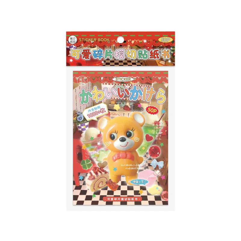 50 Pages Cute Fragments Series Cut Film Sticker Book Y2K Sticker Journal Handbook Scrapbooking Kawaii Decoration Sticker Gift (ONLINE ORDER ONLY)