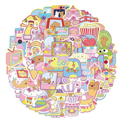 Dreamy Amusement Park Cartoon Stickers for Suitcase, Skateboard, Laptop, Luggage, Phone (ONLINE ORDER ONLY)