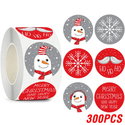 100-500pcs Merry Christmas Stickers 1Inch Santa Merry Tree Festival Sticker For Gift Package Seal Labels Wedding Decoration (ONLINE ORDER ONLY)