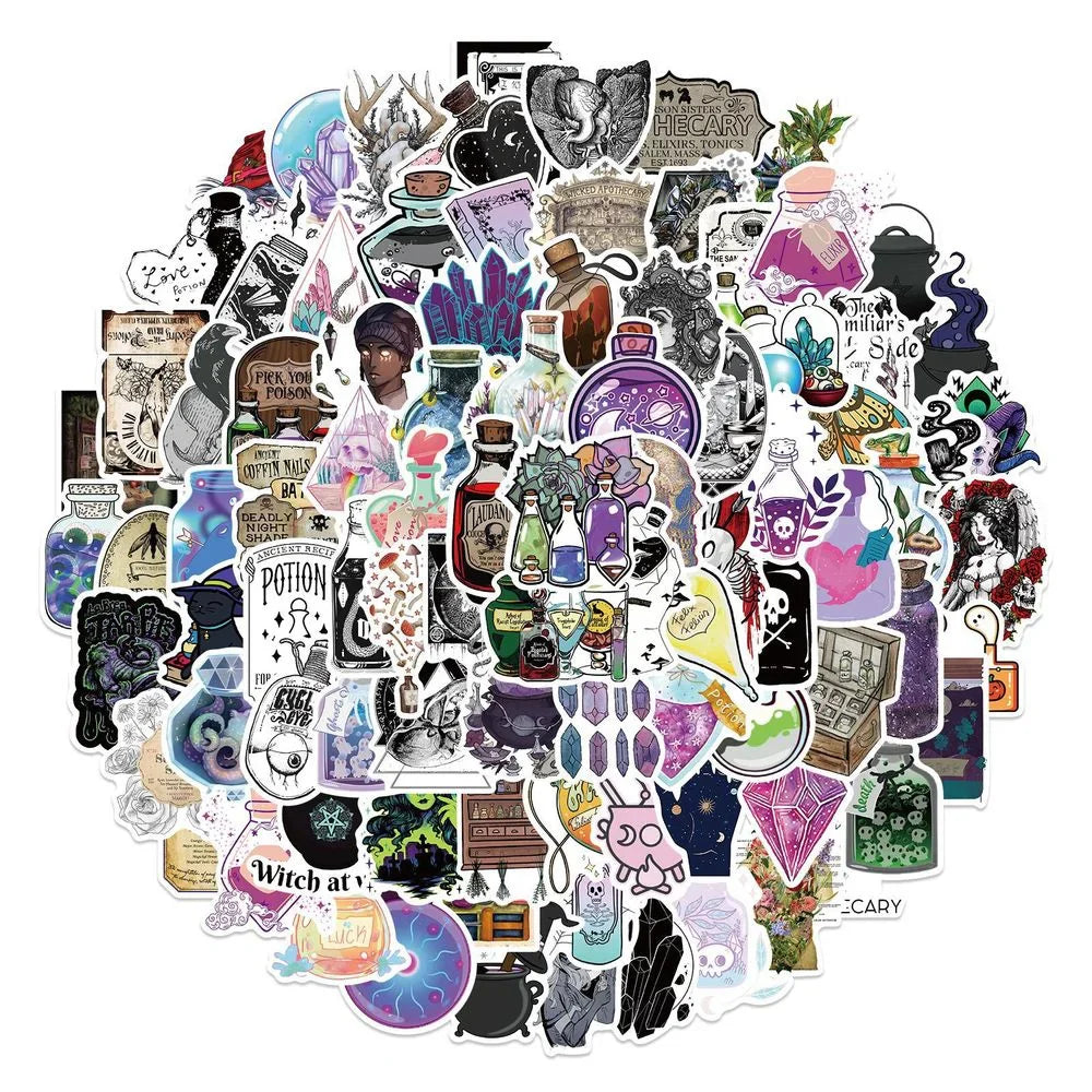 50/100PCS Pharmacist Horror Gothic Graffiti Mobile Phone Notebook Luggage Car Decoration Waterproof Sticker Toy Wholesale (Online Order Only)