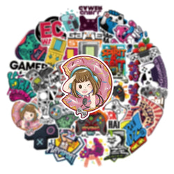 10/30/50PCS Cool Joystick Gamepad Video Game Stickers Graffiti DIY Notebook Phone Laptop Bike Cute Cartoon Decals Kids Toys Gift (ONLINE ORDER ONLY)