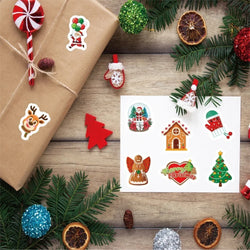 50/100Pcs Cartoon Santa Claus Christmas Tree Graffiti Stickers Skateboard Water Bottle Suitcase Stickers Waterproof Classic Toy (ONLINE ORDER ONLY)