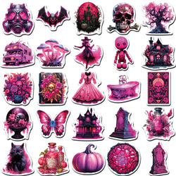 10/30/50PCS Horror Dark Purple Stickers Cool Graffiti Toys Waterproof Skateboard Phone Bike Skateboard Laptop Helmet Decals Gift (Online Order Only)