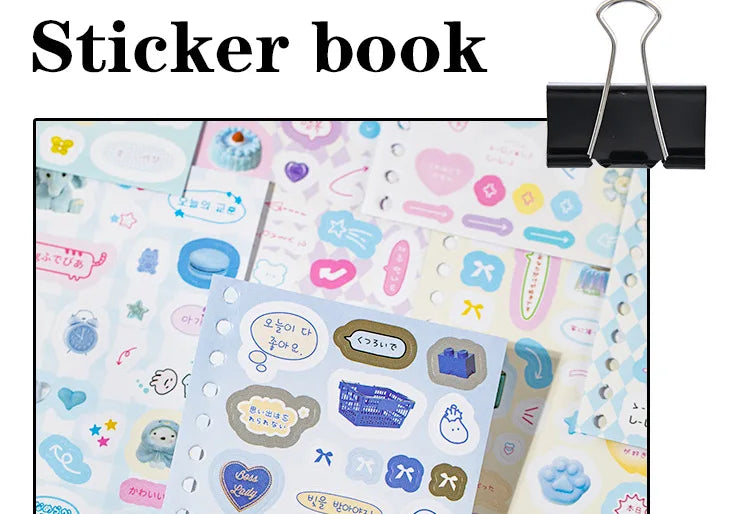 30sheets/piece Korean Ins Cute Collage Material Decorative Sticker Book Laptop Kpop Scrapbook Journal Kawaii Stickers Kids Gift (ONLINE ORDER ONLY)